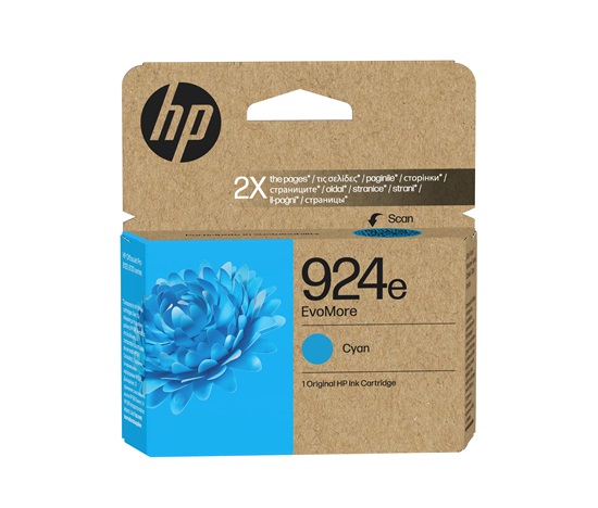HP 924e EvoMore Cyan Original Ink Cartridge (800 pages)