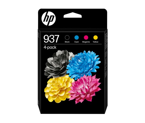 HP 937 CMYK Original Ink Cartridge 4-Pack (1,450 / 800 / 800 / 800 pages)