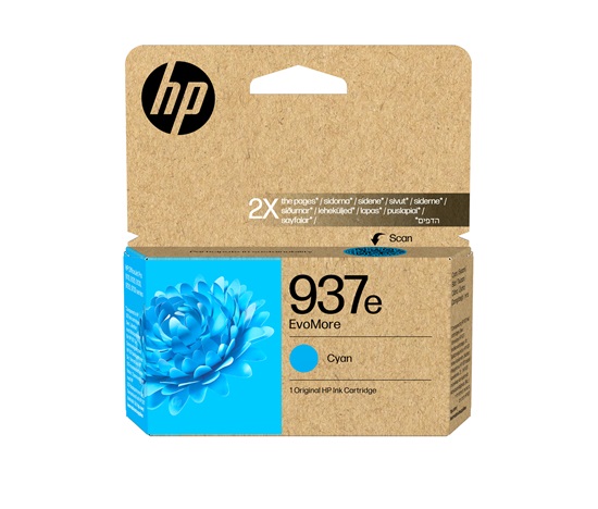 HP 937e EvoMore Cyan Original Ink Cartridge (1,650 pages)