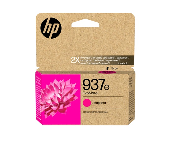 HP 937e EvoMore Magenta Original Ink Cartridge (1,650 pages)