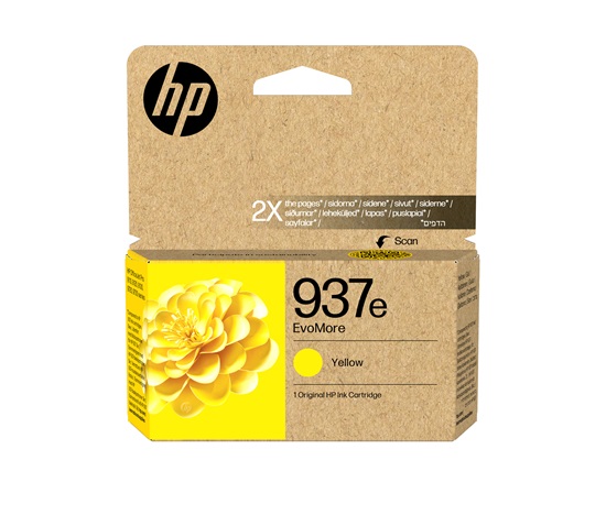 HP 937e EvoMore Yellow Original Ink Cartridge (1,650 pages)