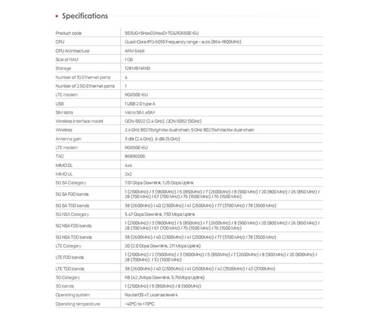 BAZAR - MikroTik S53UG+5HaxD2HaxD-TC&RG650E-EU W-Fi 6 Access Point Chateau 5G R17 ax - Rozbaleno (Komplet)