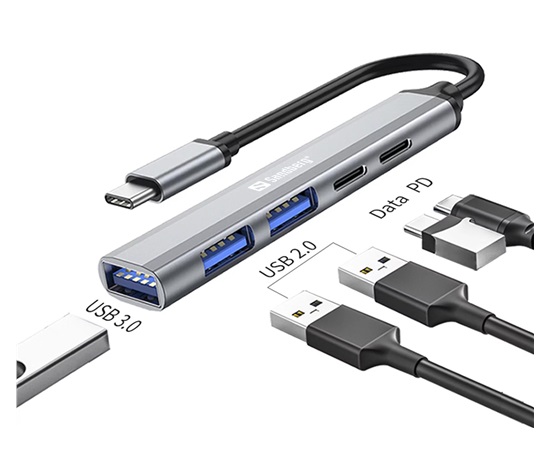 Sandberg USB-C to 3xUSB-A+2xUSB-C SAVER