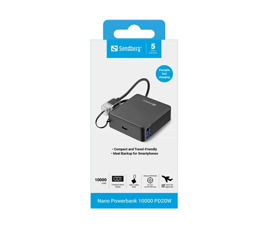 Sandberg Nano Powerbank 10000 PD20W