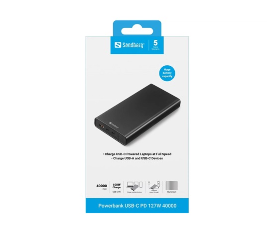 Sandberg Powerbank USB-C PD 127W 40000