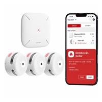 X-Sense FS31 (3+1) Sada 3 bezdrátových detektorů kouře XS01-M s centrální jednotkou SB550