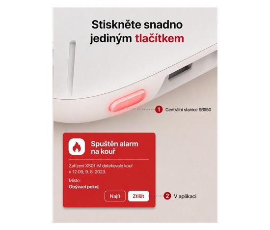 X-Sense FS61 (6+1) Sada 6 bezdrátových detektorů kouře XS01-M s centrální jednotkou SB550
