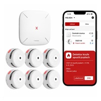 X-Sense FS61 (6+1) Sada 6 bezdrátových detektorů kouře XS01-M s centrální jednotkou SB550