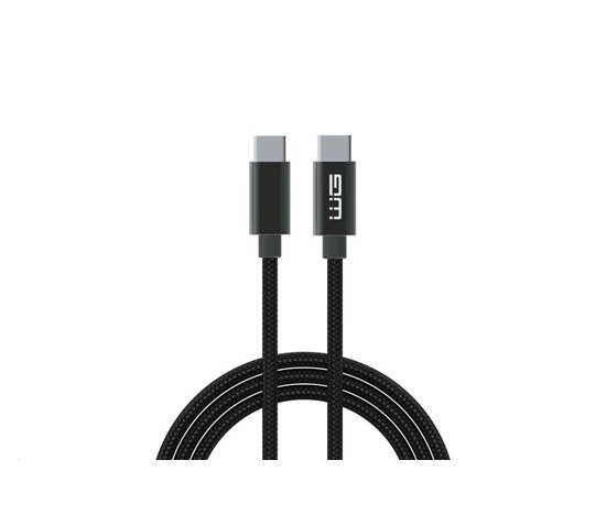 WG - Datový kabel Type-C na Type-C, 20 cm, 3 A, černá
