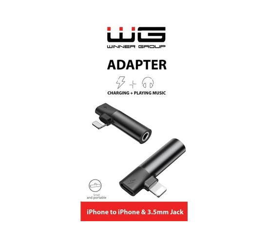 WG - Adapter Lightning na 3.5 mm audio Jack, černá