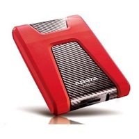 BAZAR - ADATA Externí HDD 1TB USB 3.1 DashDrive Durable HD650, červený (gumový, nárazu odolný) - Poškozený obal (Komplet