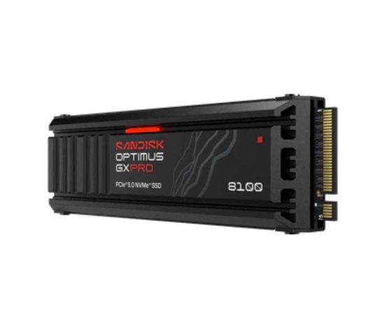 SANDISK SSD OPTIMUS GX PRO 8100 NVMe 2TB PCIe, Gen4, (R:14900, W:14000MB/s), s chladičem