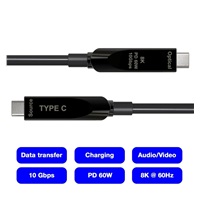 PREMIUMCORD Kabel USB-C GEN2 AOC DP1.4 8K@60Hz a 4K@144Hz 10Gbps, 15m