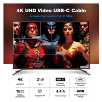 PREMIUMCORD Kabel USB-C optický fiber video AOC 4K@60Hz 1080p, 10m