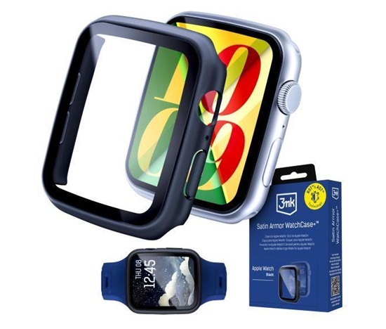 BAZAR - 3mk Satin Armor WatchCase+ Black 46mm pro Apple Watch series 10,11 - Poškozený obal (Komplet)