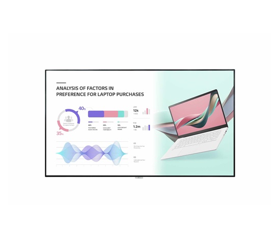 LG 98" signage 98UH5Q - UHD Signage, ADS, 500nit, 24/7, 25% haze, webOS 6.1, HDMI-out X, 68.6mm, even bezel (18)