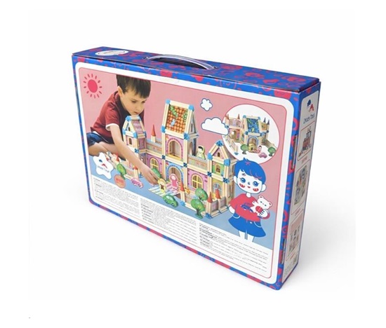 2Kids Toys Dřevěná stavebnice Zámek barevný
