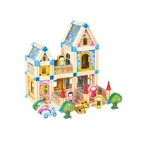 2Kids Toys Dřevěná stavebnice Zámek barevný
