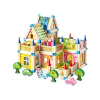 2Kids Toys Dřevěná stavebnice Zámek barevný