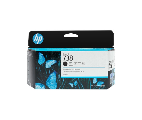 BAZAR - HP 738 130-ml Black DesignJet Ink Cartridge - Poškozený obal (Komplet)