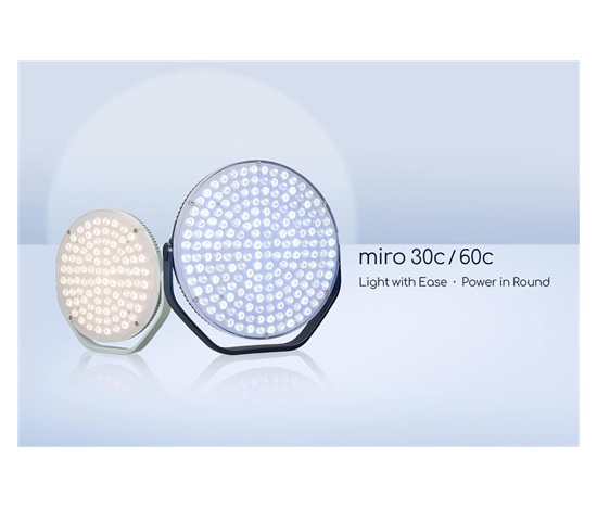 Nanlite Miro 30c LED Full-color Round Panel Light  (Mint Blue)