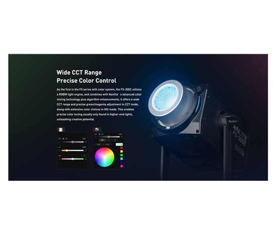 Nanlite FS-300C LED RGBW Spot Light