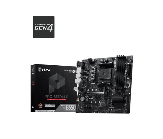 MSI MB Sc AM4 PRO B550M-P, AMD B550, 4xDDR4, 1xVGA, 1xHDMI, 1xDP, mATX