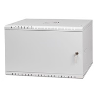 LEXI-Net 19" nástěnný rozvaděč Basic 6U 520x350, plechové dveře, bez zad, rozložený, šedý