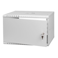 LEXI-Net 19" nástěnný rozvaděč Basic 6U 520x350, plechové dveře, bez zad, rozložený, šedý
