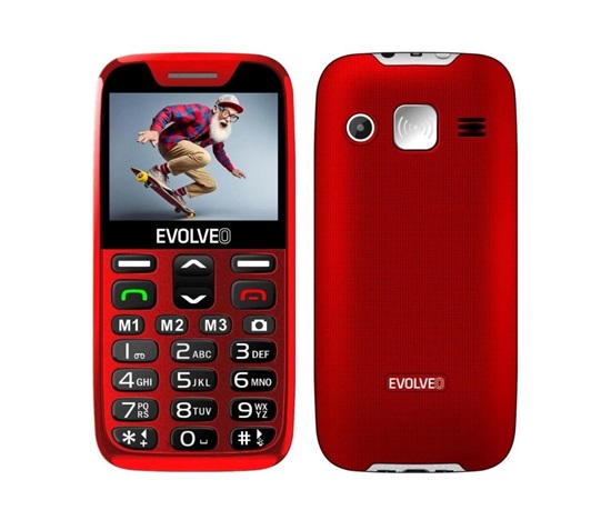 BAZAR - EVOLVEO EasyPhone XR, mobilní telefon pro seniory s nabíjecím stojánkem, červená - Po opravě (Komplet)