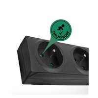 CONNECT IT prodlužovací kabel s přepěťovou ochranou ,6 zásuvek, 1,5 m (černá)