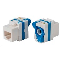 Keystone Cat6a, UTP, samozařezávací se zámkem, bílý