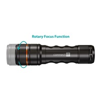 CONNECT IT GLEAM 500 LED ruční svítilna 4x AAA, ČERNÁ