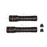 CONNECT IT GLEAM 1000 LED ruční svítilna 4x AA, ČERNÁ