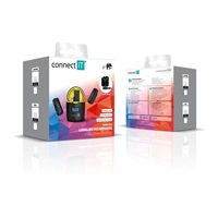 CONNECT IT Wireless mikrofon ClipMic Pro Lightning  (2 ks + receiver) set s nabíjecím pouzdrem ČERNÝ
