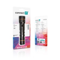 CONNECT IT GLEAM 1000R LED ruční svítilna dobíjecí, ČERNÁ
