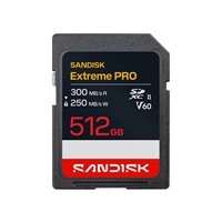SanDisk SDXC karta 512GB Extreme PRO (R:300/W:250 MB/s, Class 10, UHS-II, V60)