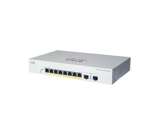 BAZAR - Cisco switch CBS220-8FP-E-2G (8xGbE,2xSFP, 8xPoE+,130W,fanless) - poškozený obal
