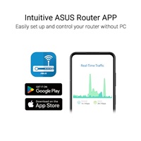 ASUS RT-AX50, WiFi 6 Extendable Router, AiMesh, 1xWAN, 3xLAN