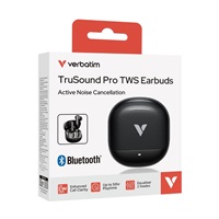 VERBATIM sluchátka TruSound Pro Earbuds Black, USB-C, černá