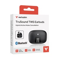 VERBATIM sluchátka TruSound Pro with Hybrid ANC, USB-C, černá