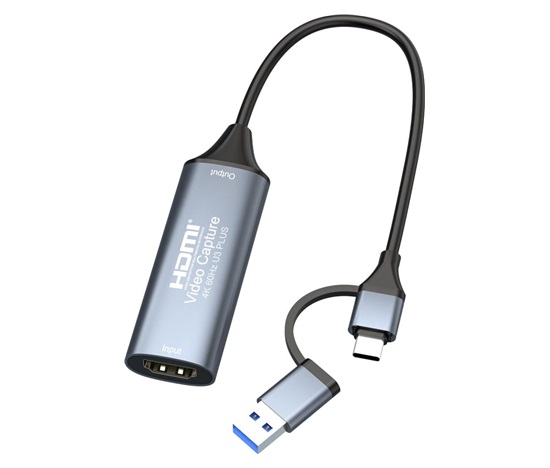 PREMIUMCORD 4K@60Hz HDMI capture/grabber pro záznam Video/Audio signálu do počítače s konektorem USB3.0 a USB-C