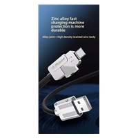 PremiumCord USB-C kabel s tlačítkem pro odpojení USB-C jednou rukou, rychlé nabíjení 6A, bavlněný oplet 2m