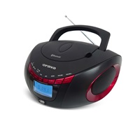 Orava RCD-813 R Přenosný CD/USB přehrávač s rádiem a Bluetooth, červeno-černý