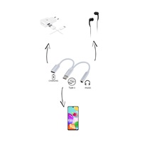 BAZAR - PremiumCord Redukce USB-C /3,5mm jack s DAC chipem + USB-C pro nabíjení 13cm - Poškozený obal (Komplet)