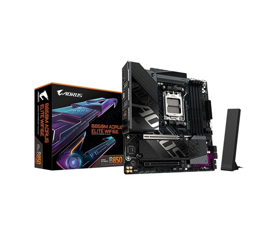 GIGABYTE MB Sc AM5 B850M AORUS ELITE WIFI6E, AMD B850, 4xDDR5, WiFi, 1xDP, 1xHDMI, mATX
