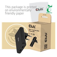 Club3D cestovní nabíječka 65W GAN Technologie, 2 porty (2xUSB-C), PPS, PD 3.1