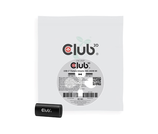 Club3D Adaptér Female USB-C 40G 240W 8K60Hz
