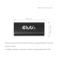 Club3D Adaptér Female USB-C 40G 240W 8K60Hz