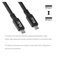 Club3D Kabel USB-C, 100W, 9m, 8k60Hz, 20Gbps, černá